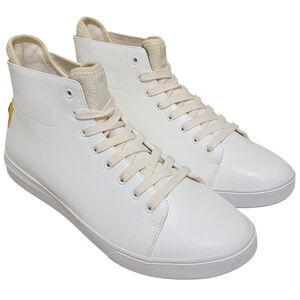 Kingside Men William High Top Sneakers  Size US 8M White Faux Leather